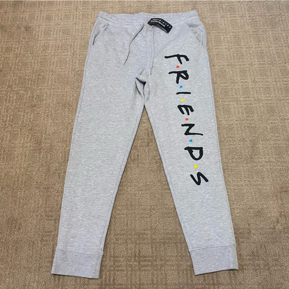 NWT {Friends} Grey Logo Jogger Sweatpants ~ Size Small